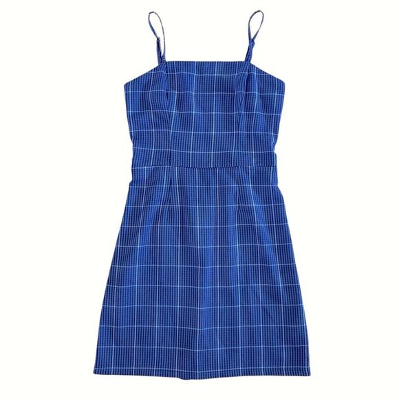 Aeropostale Blue Plaid Sleeveless Mini Dress - Picture 1 of 7